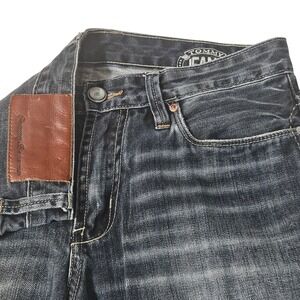 Tommy Bahama Men's Dark Wash Straight Leg Denim Jeans 32x32 whiskers EUC